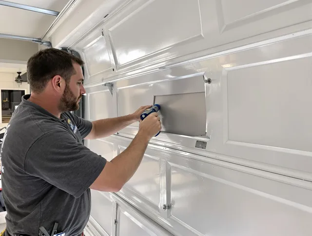 Garage door panel repair by Miramar Garage Door Repair in Miramar