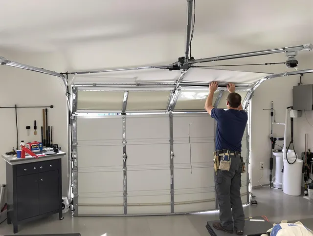 Miramar Garage Door Repair specialist performing precise section replacement on Miramar garage door