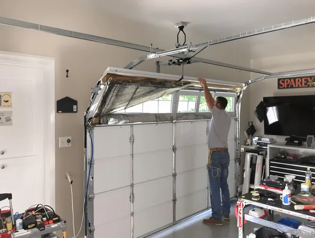 Garage door section replacement by Miramar Garage Door Repair in Miramar